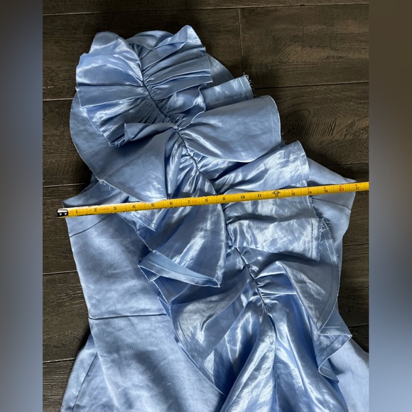 Aje Adelia One-Shoulder Ruffled Dupioni-Trimmed Midi Dress AU 10 US 6 NWT 595$ - Picture 13 of 15